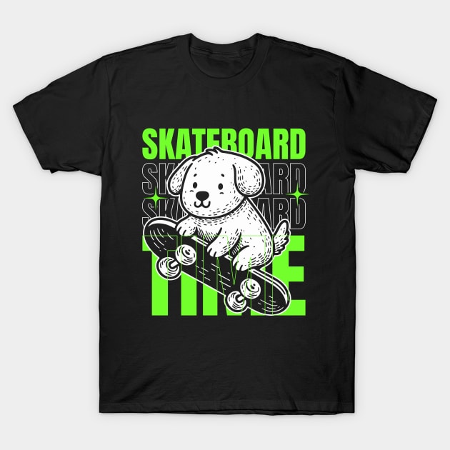 Dog Skateboard T-Shirt by SNstore